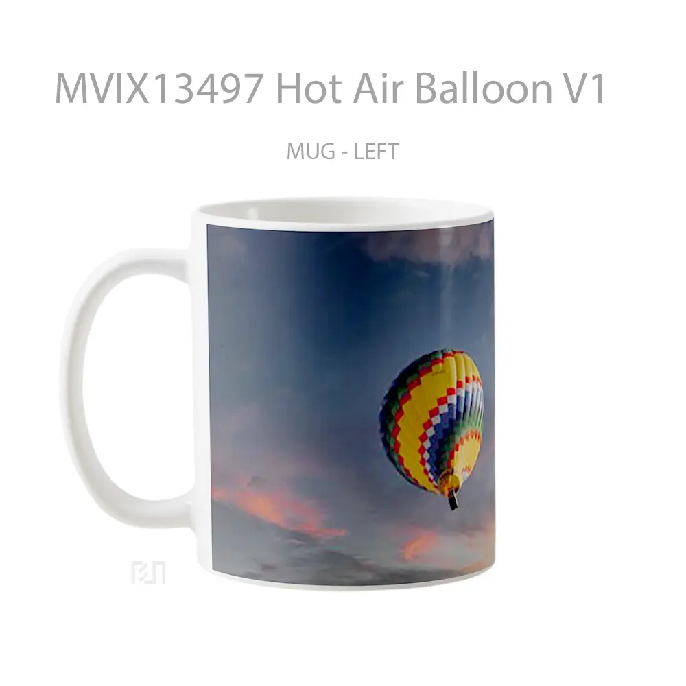 Mug Hot Air Balloon V1 Gelas Keramik Unik - All-side / Desain