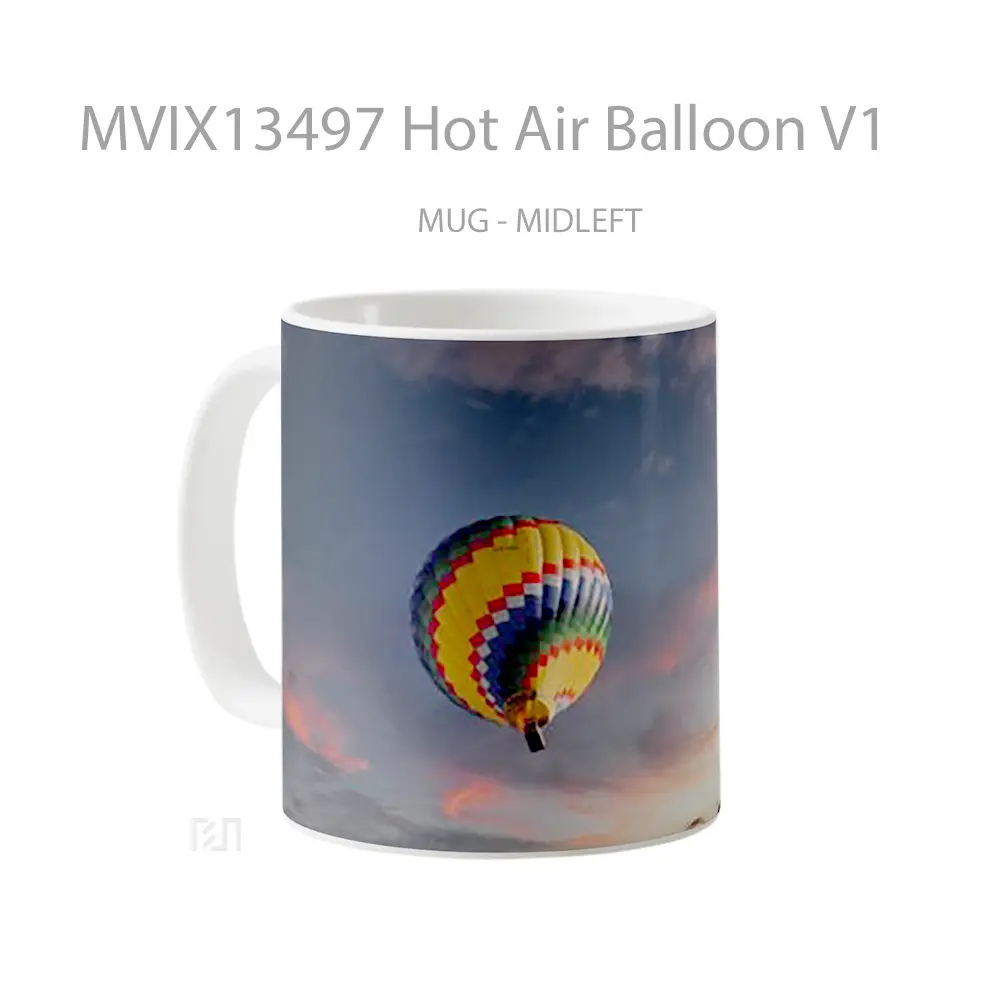 Mug Hot Air Balloon V1 Gelas Keramik Unik - All-side / Desain