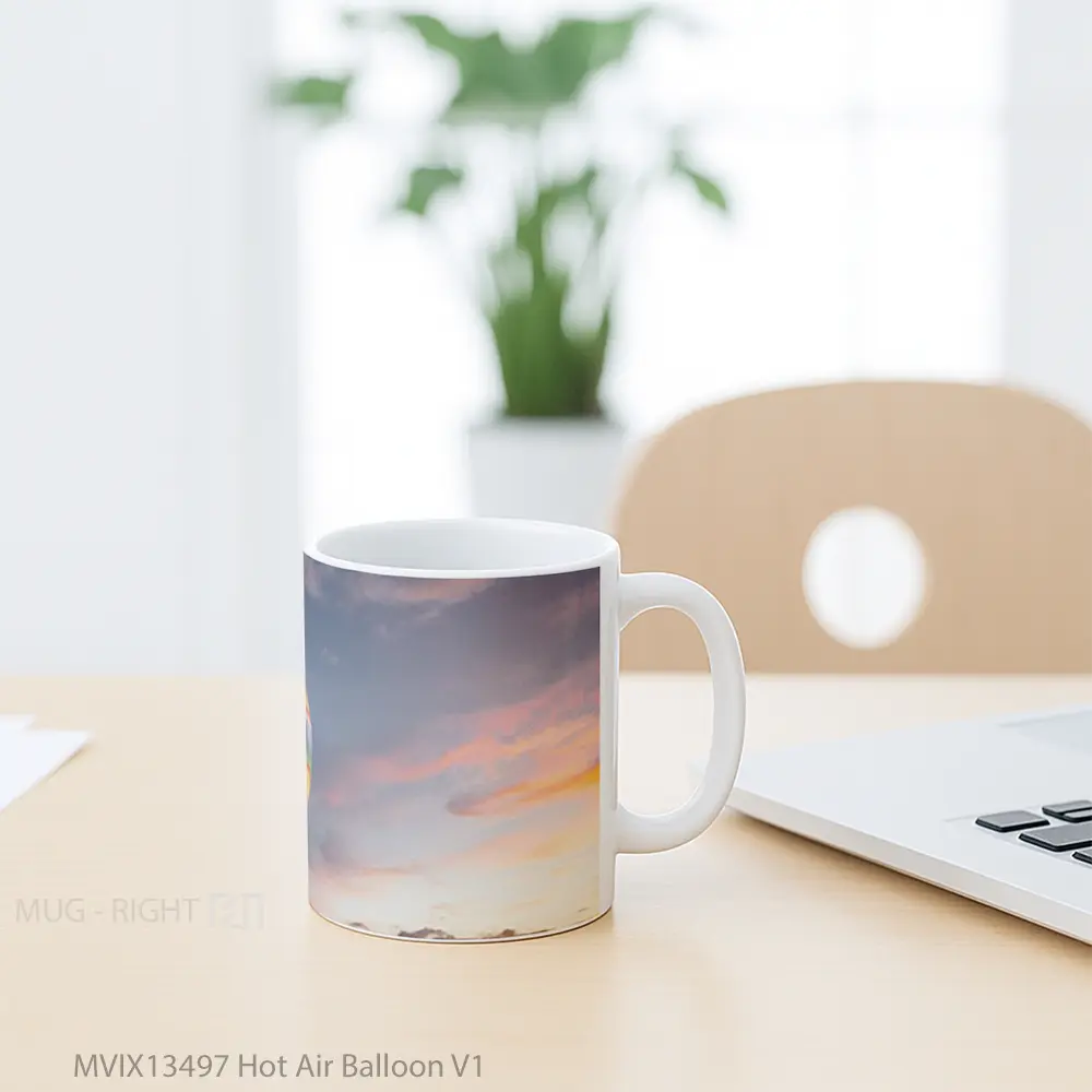 Mug Hot Air Balloon V1 Gelas Keramik Unik - All-side / Desain