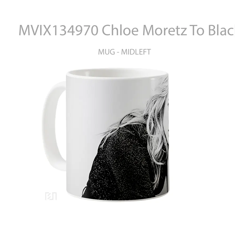 Mug Chloe Moretz To Black And White Gelas Keramik Unik - All-side / Desain