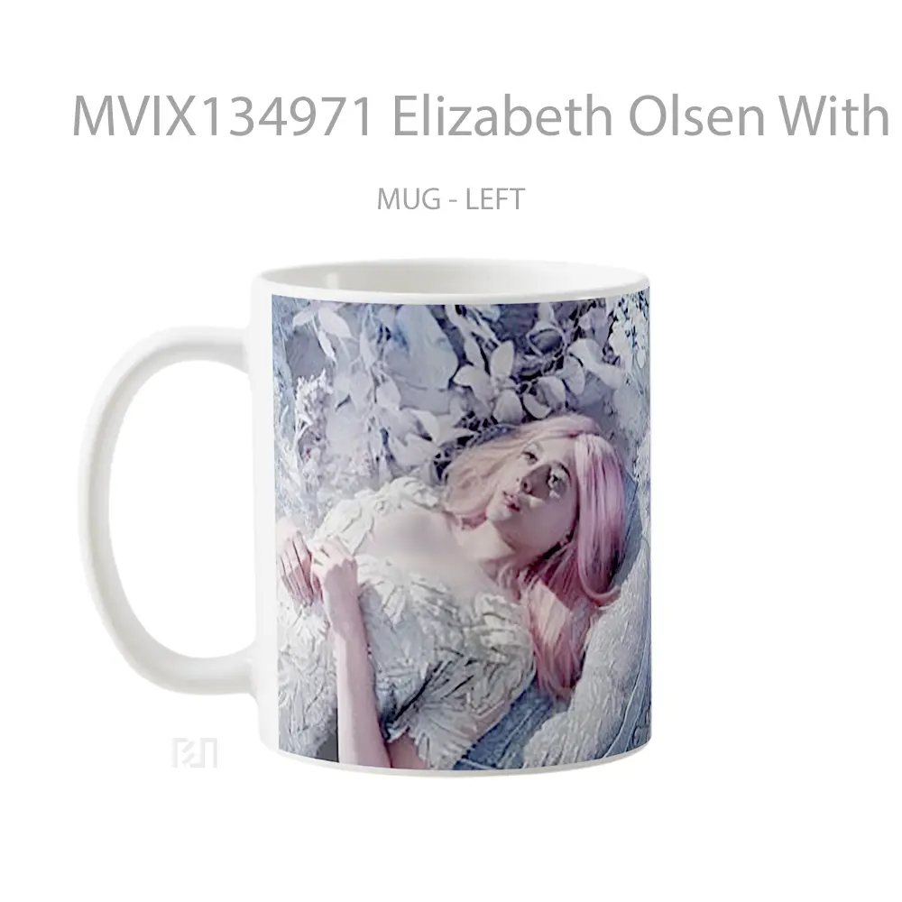 Mug Elizabeth Olsen With Pink Hair Gelas Keramik Unik - All-side / Desain