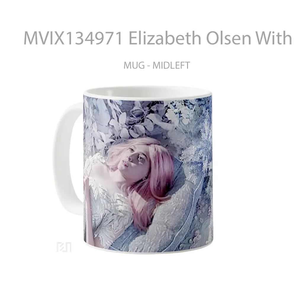 Mug Elizabeth Olsen With Pink Hair Gelas Keramik Unik - All-side / Desain