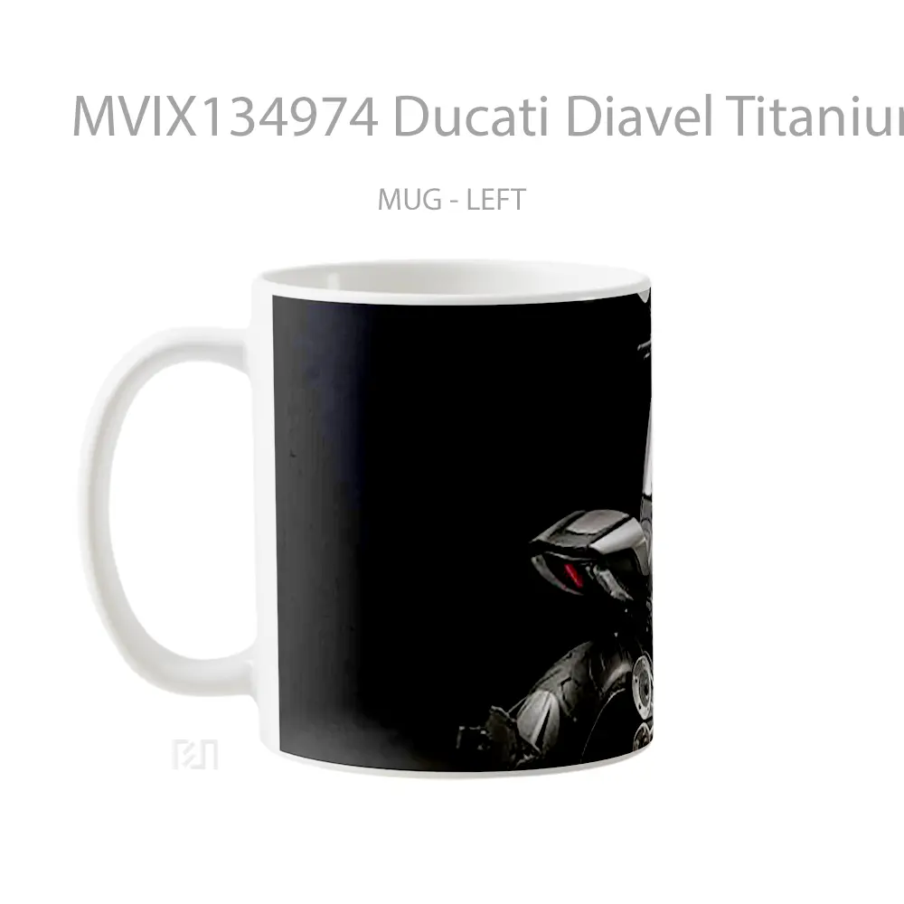 Mug Ducati Diavel Titanium Black Cangkir Mobil - All-side / Desain