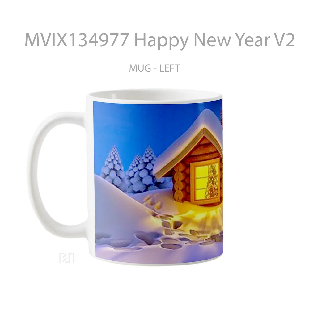 Mug Happy New Year V2 Gelas Keramik Unik - All-side / Desain
