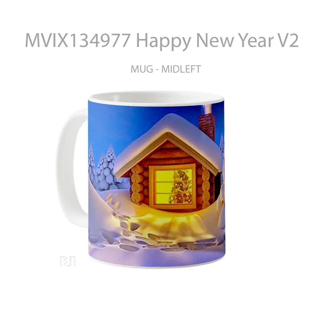 Mug Happy New Year V2 Gelas Keramik Unik - All-side / Desain