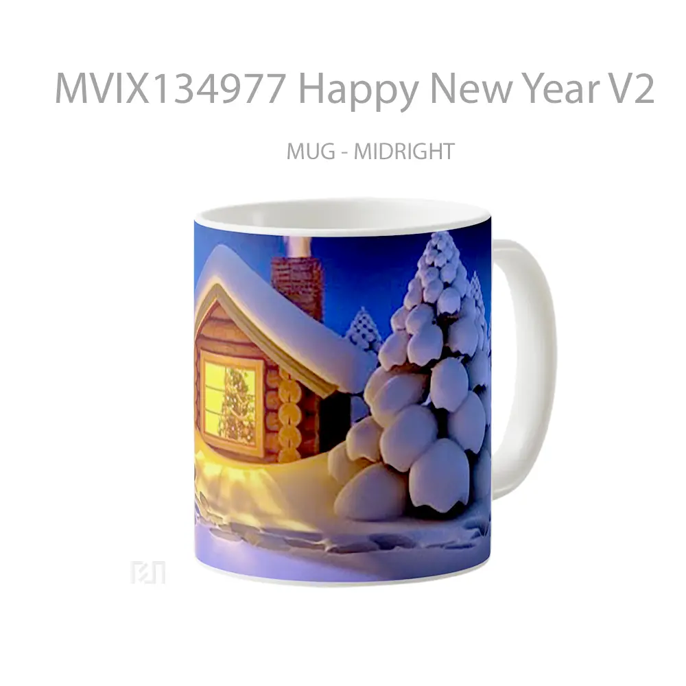 Mug Happy New Year V2 Gelas Keramik Unik - All-side / Desain