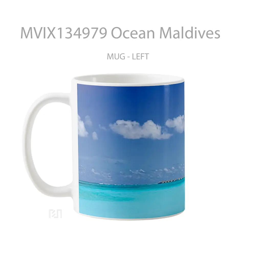 Mug Ocean Maldives Gelas Pemandangan Alam - All-side / Desain