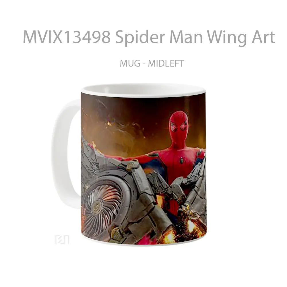 Mug Spider Man Wing Art Gelas Superhero - All-side / Desain