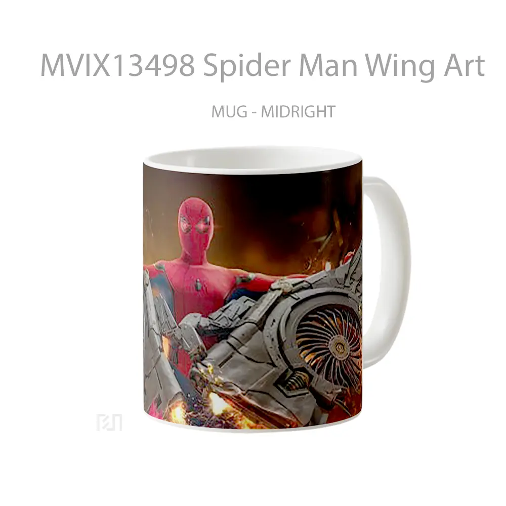 Mug Spider Man Wing Art Gelas Superhero - All-side / Desain