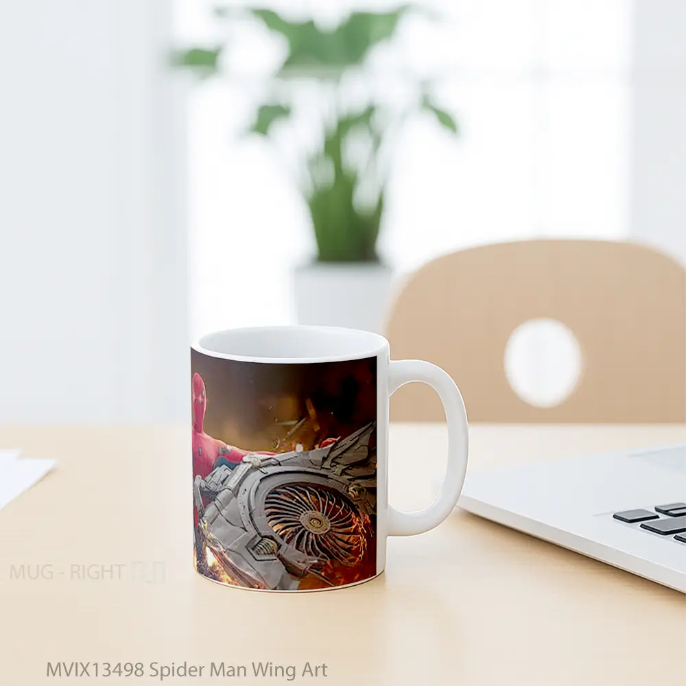 Mug Spider Man Wing Art Gelas Superhero - All-side / Desain