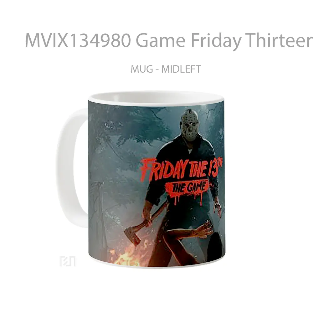 Mug Game Friday Thirteen Cangkir Gamer - All-side / Desain