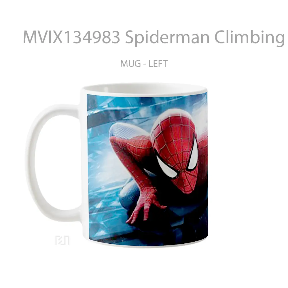 Mug Spiderman Climbing Gelas Superhero - All-side / Desain
