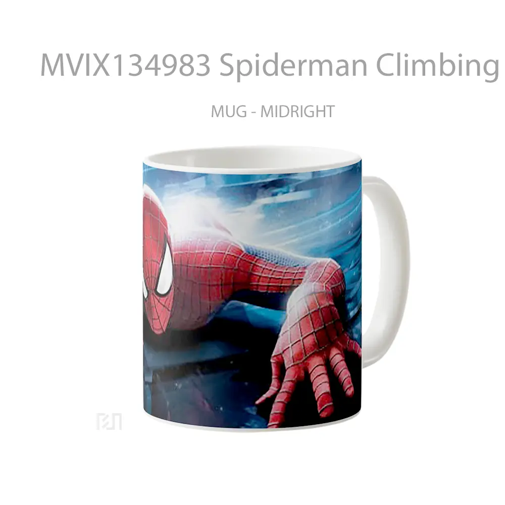 Mug Spiderman Climbing Gelas Superhero - All-side / Desain