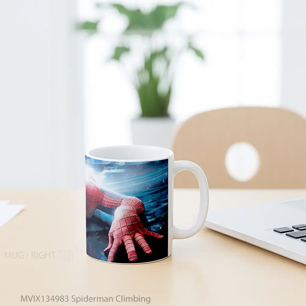 Mug Spiderman Climbing Gelas Superhero - All-side / Desain