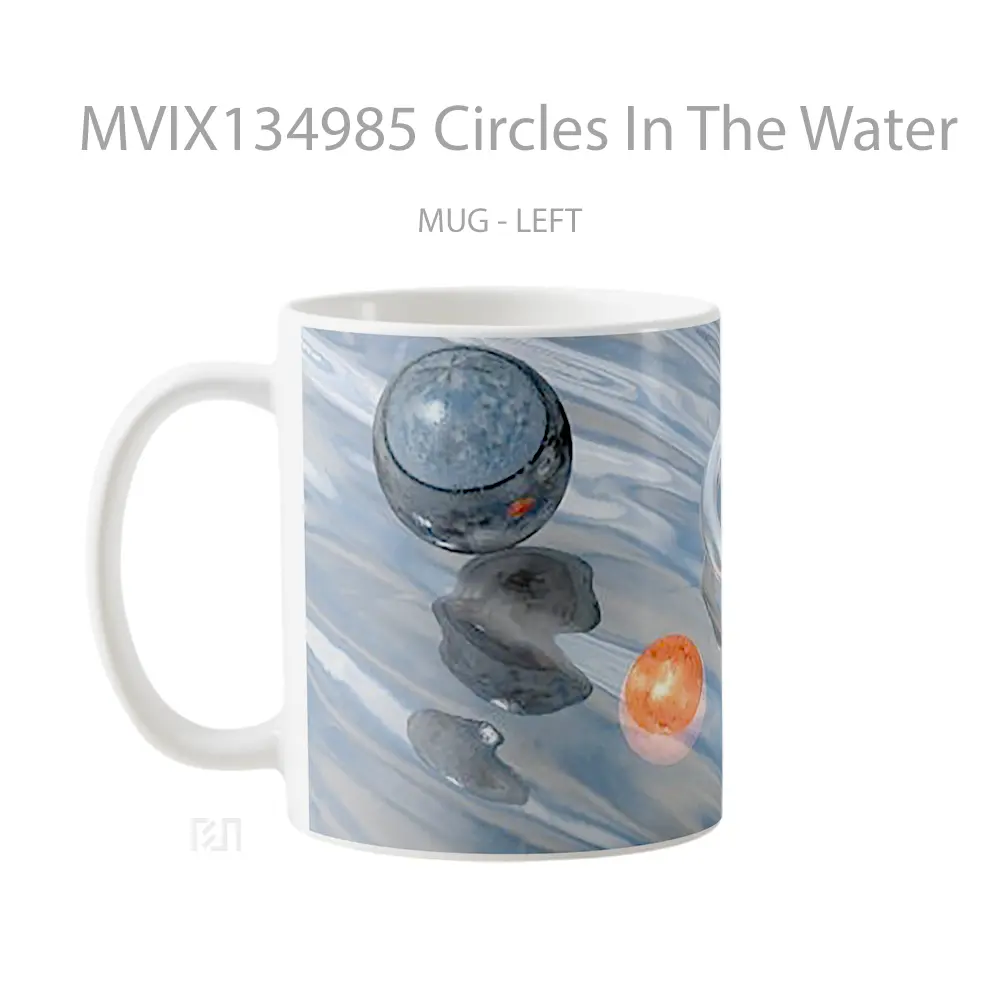 Mug Circles In The Water Gelas Pemandangan Alam - All-side / Desain