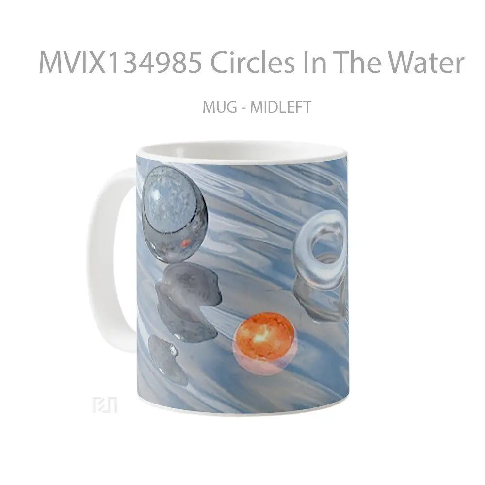 Mug Circles In The Water Gelas Pemandangan Alam - All-side / Desain