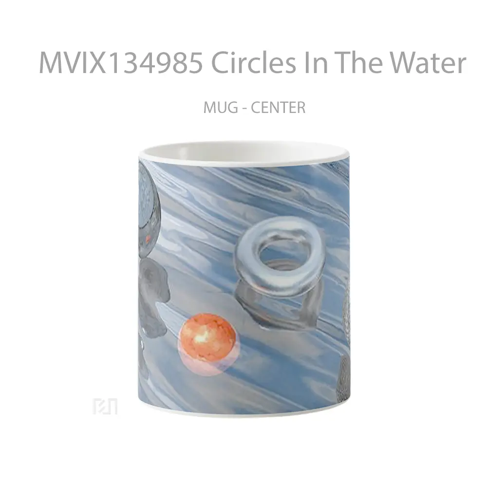 Mug Circles In The Water Gelas Pemandangan Alam
