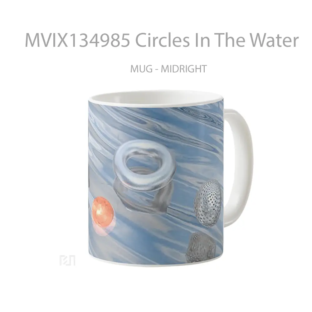 Mug Circles In The Water Gelas Pemandangan Alam - All-side / Desain