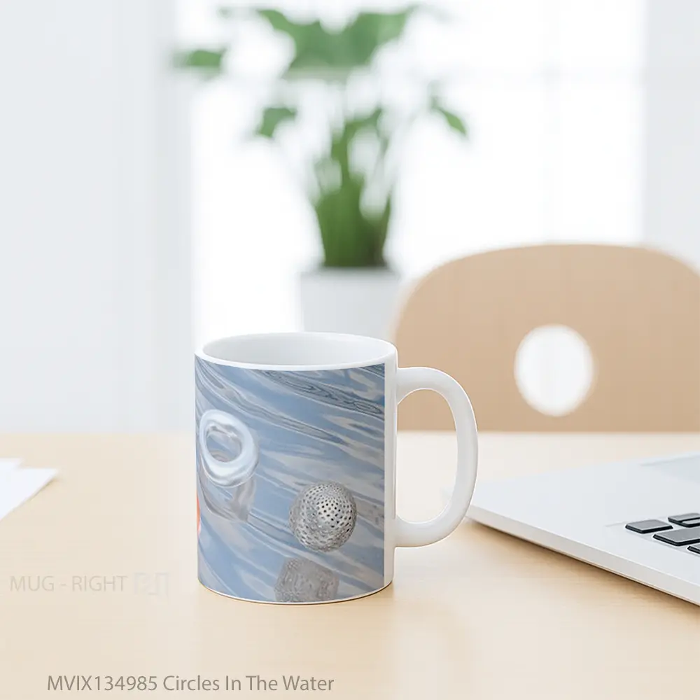 Mug Circles In The Water Gelas Pemandangan Alam - All-side / Desain