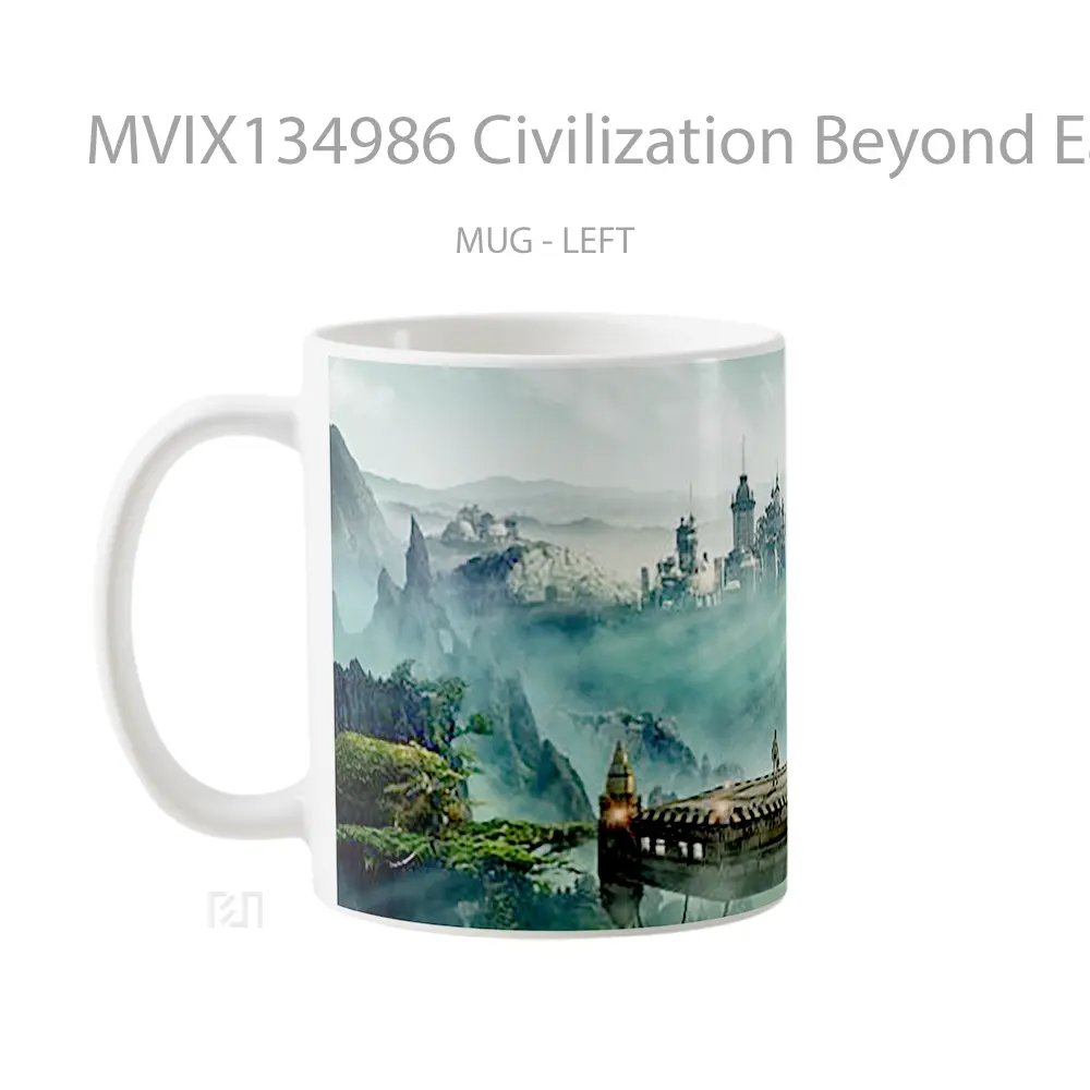 Mug Civilization Beyond Earth Game Cangkir Gamer - All-side / Desain