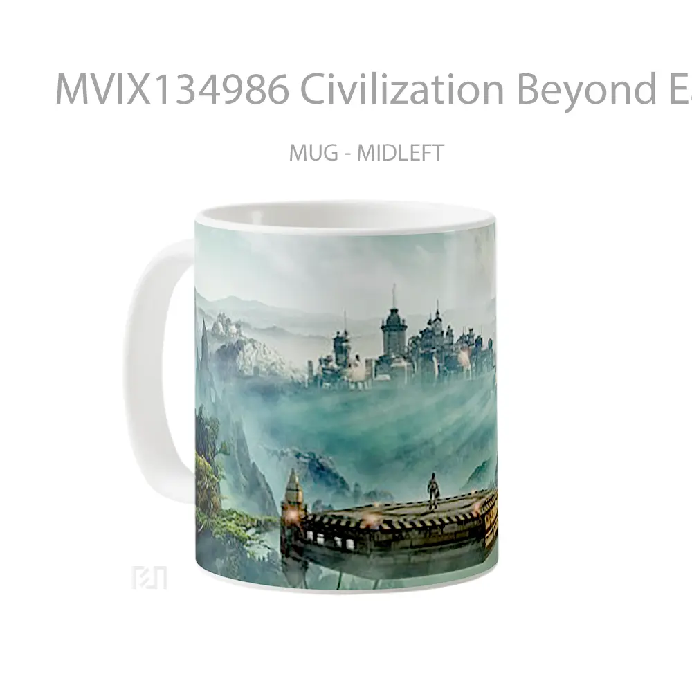 Mug Civilization Beyond Earth Game Cangkir Gamer - All-side / Desain