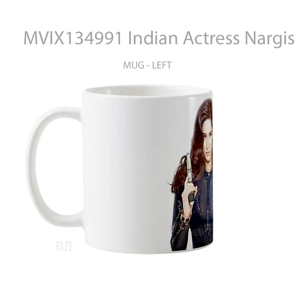 Mug Indian Actress Nargis Fakhri Gelas Keramik Unik - All-side / Desain
