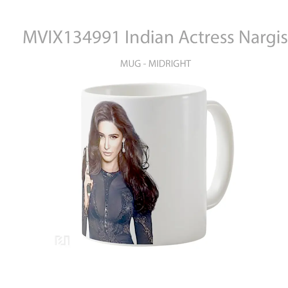 Mug Indian Actress Nargis Fakhri Gelas Keramik Unik - All-side / Desain