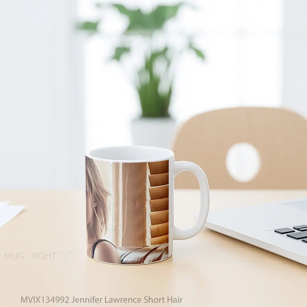 Mug Jennifer Lawrence Short Hair Gelas Keramik Unik - All-side / Desain