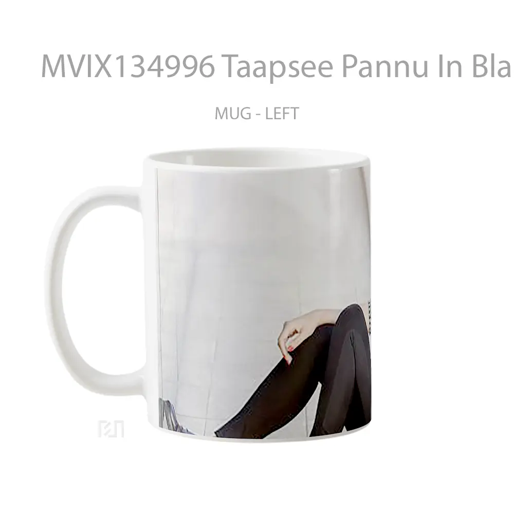 Mug Taapsee Pannu In Black Gelas Keramik Unik - All-side / Desain