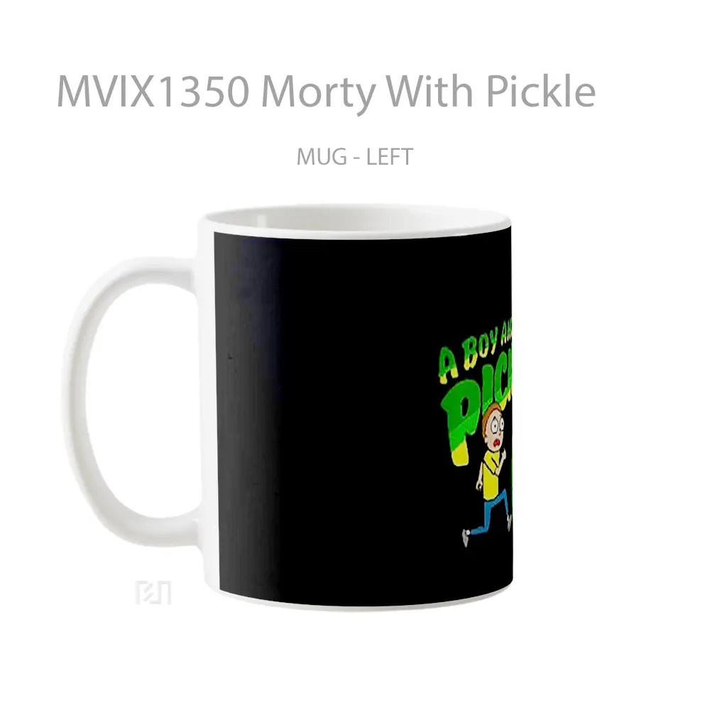 Mug Morty With Pickle Gelas Keramik Unik - All-side / Desain