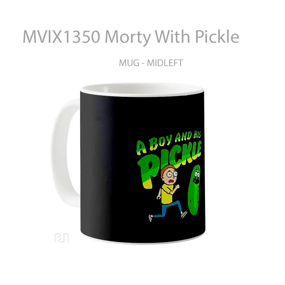 Mug Morty With Pickle Gelas Keramik Unik - All-side / Desain