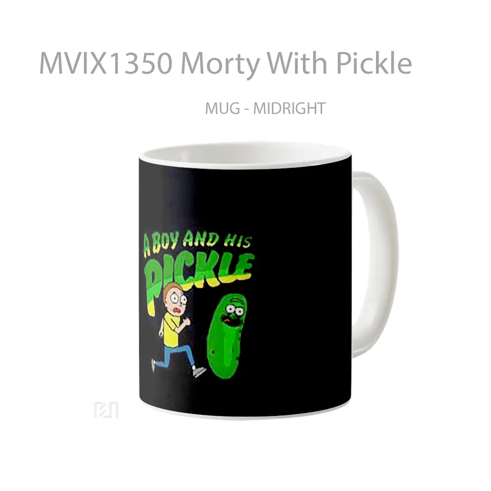 Mug Morty With Pickle Gelas Keramik Unik - All-side / Desain