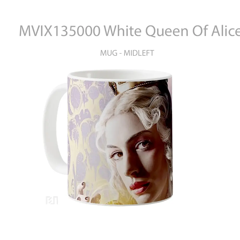 Mug White Queen Of Alice Through The Looking Glass Gelas Keramik Unik - All-side / Desain