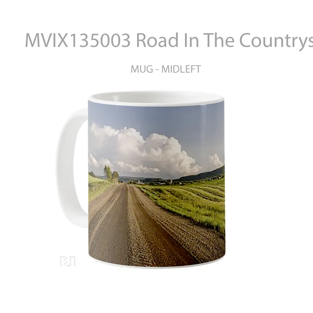 Mug Road In The Countryside V1 Gelas Keramik Unik - All-side / Desain