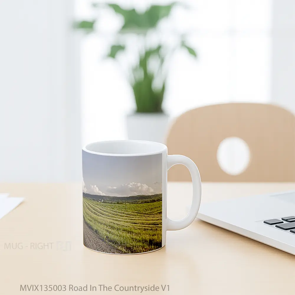 Mug Road In The Countryside V1 Gelas Keramik Unik - All-side / Desain
