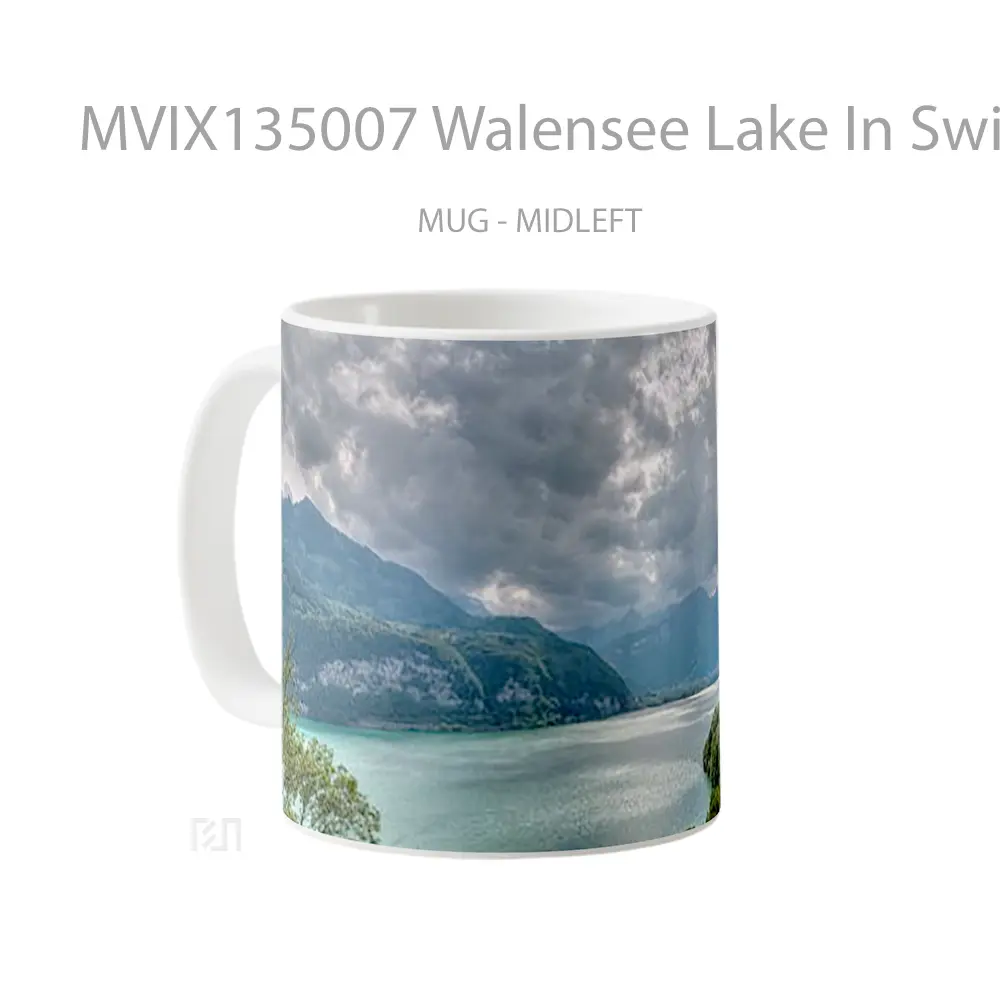 Mug Walensee Lake In Switzerland Gelas Pemandangan Alam - All-side / Desain