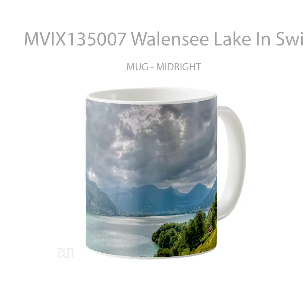 Mug Walensee Lake In Switzerland Gelas Pemandangan Alam - All-side / Desain