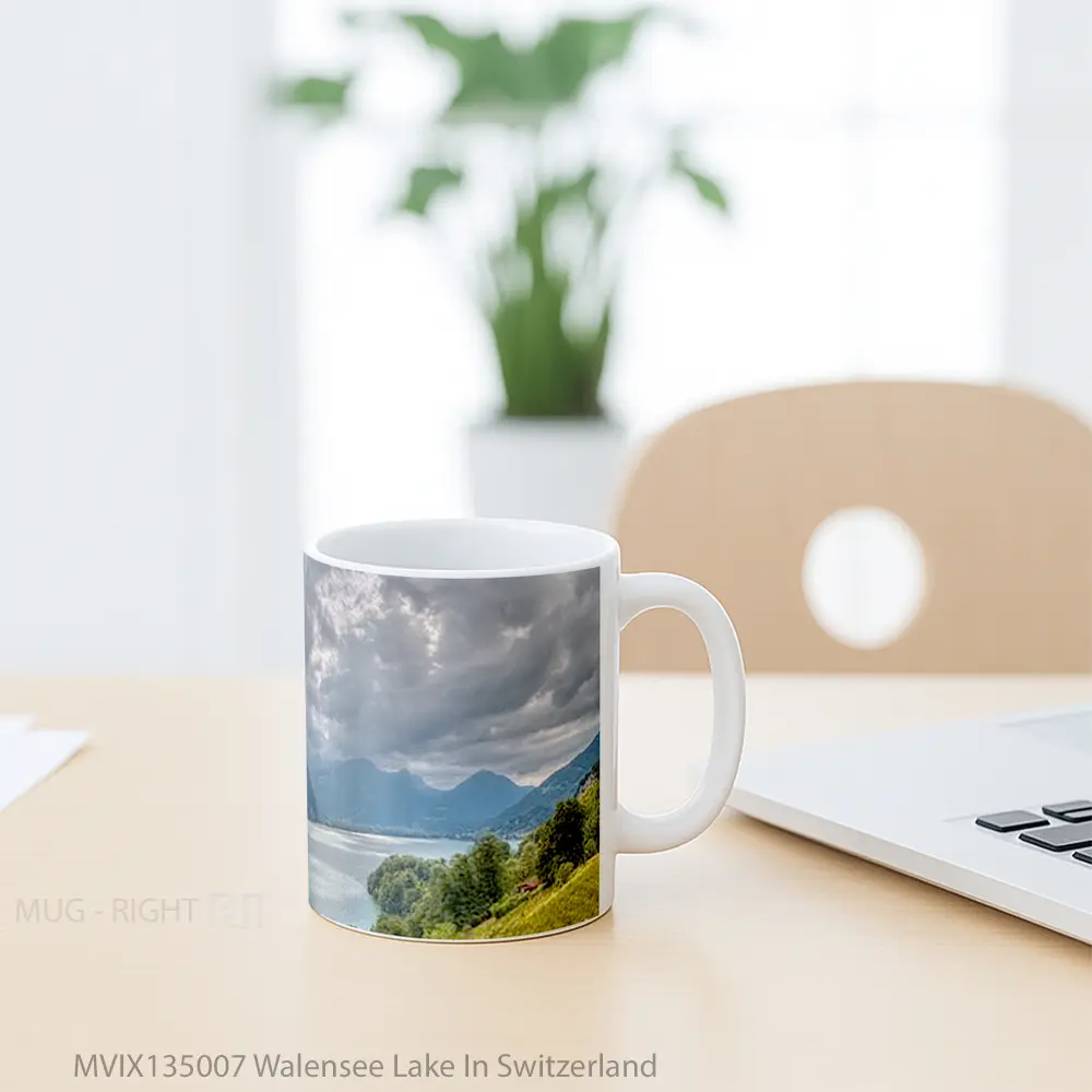 Mug Walensee Lake In Switzerland Gelas Pemandangan Alam - All-side / Desain
