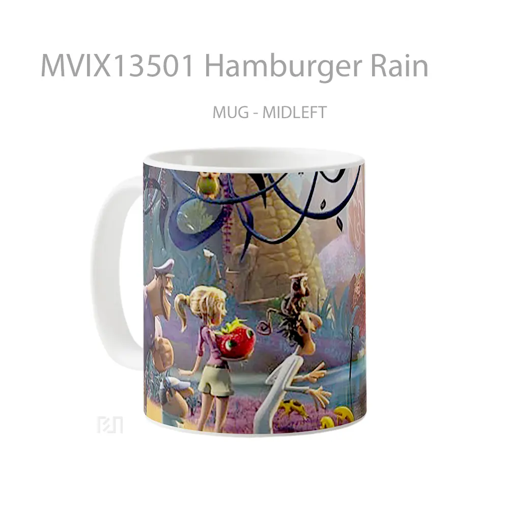 Mug Hamburger Rain Gelas Pemandangan Alam - All-side / Desain