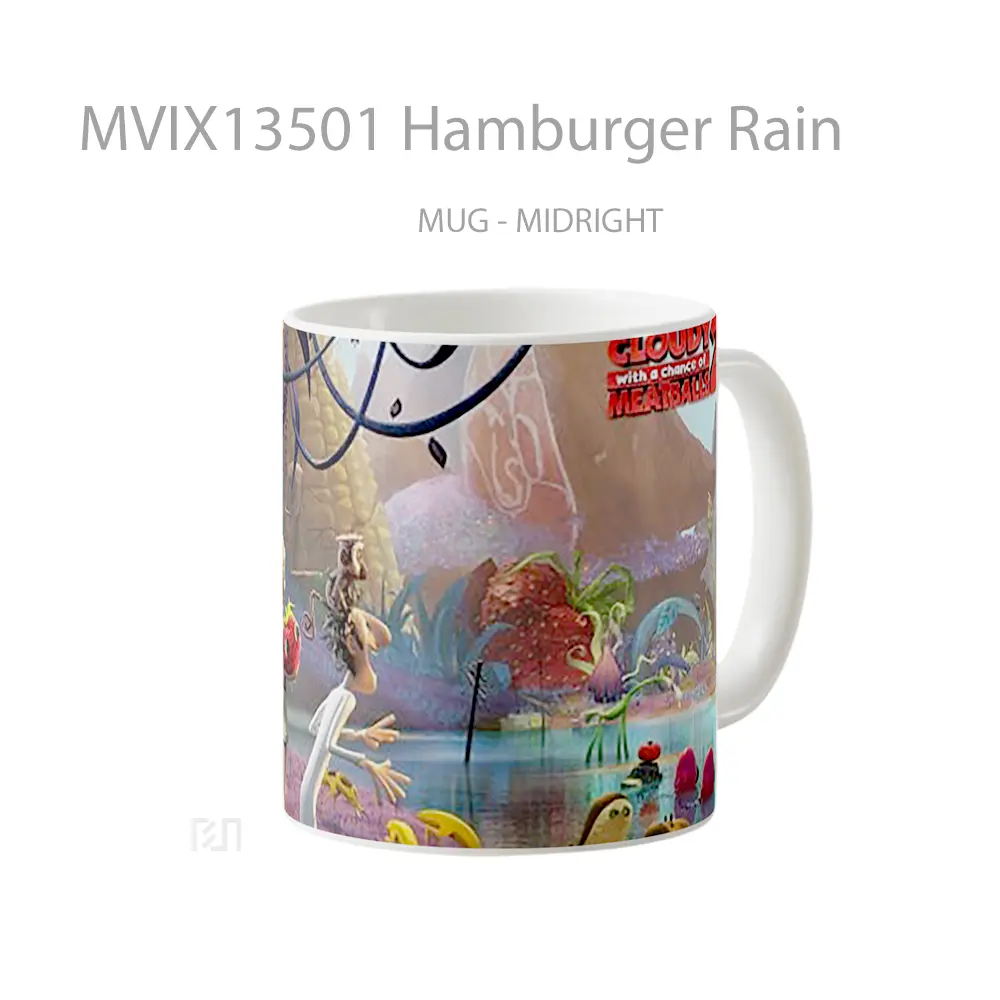 Mug Hamburger Rain Gelas Pemandangan Alam - All-side / Desain