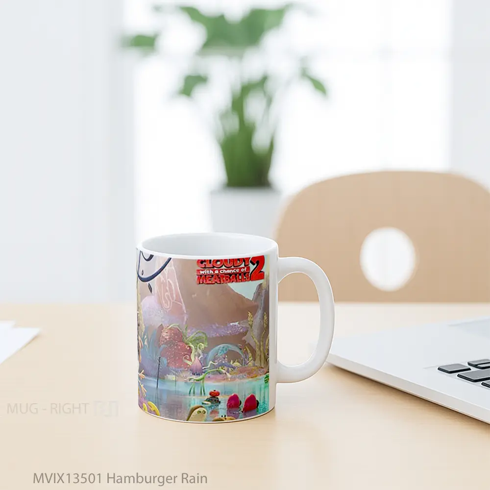 Mug Hamburger Rain Gelas Pemandangan Alam - All-side / Desain