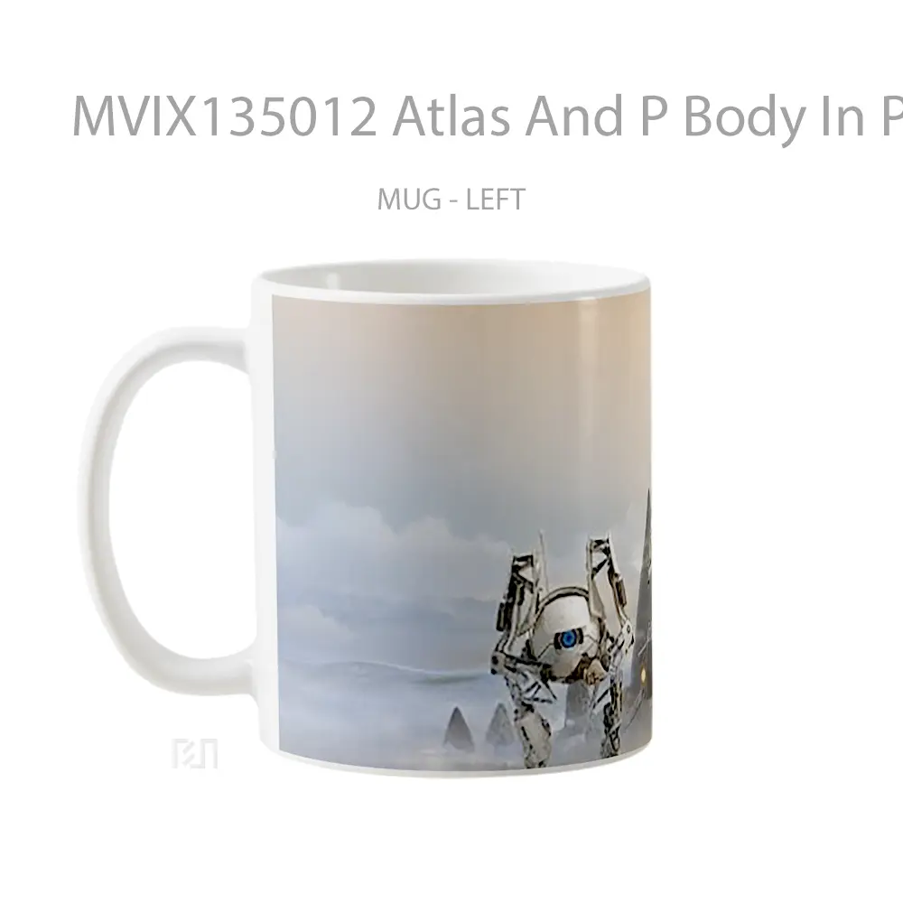 Mug Atlas And P Body In Portal 2 Gelas Keramik Unik - All-side / Desain