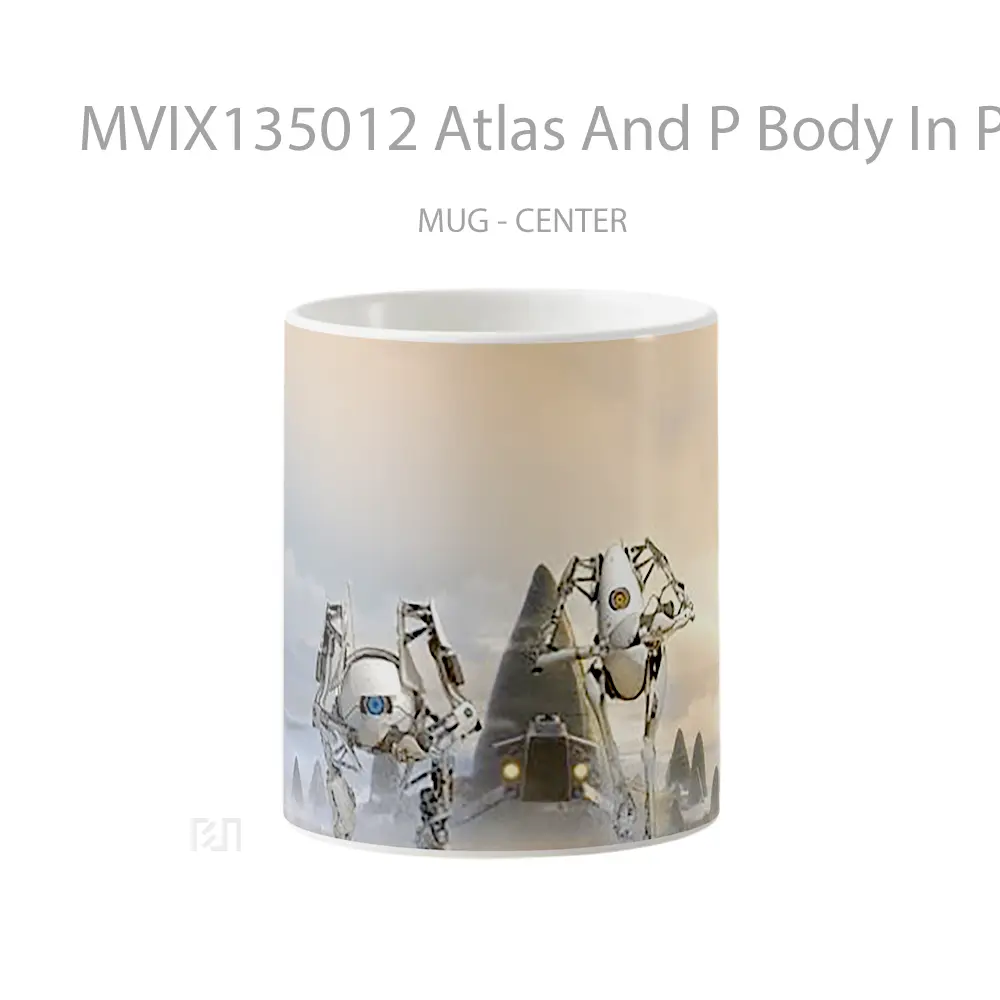Mug Atlas And P Body In Portal 2 Gelas Keramik Unik