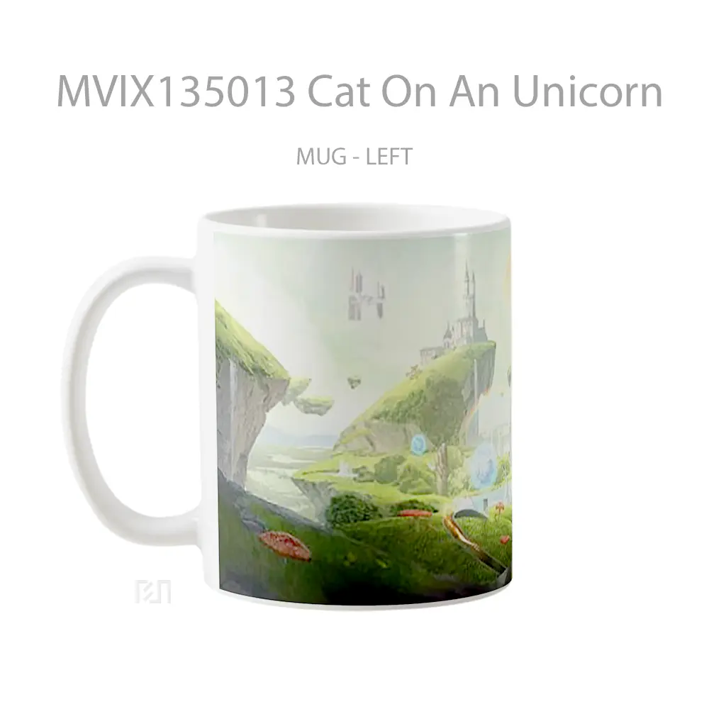Mug Cat On An Unicorn Gelas Hewan Lucu - All-side / Desain