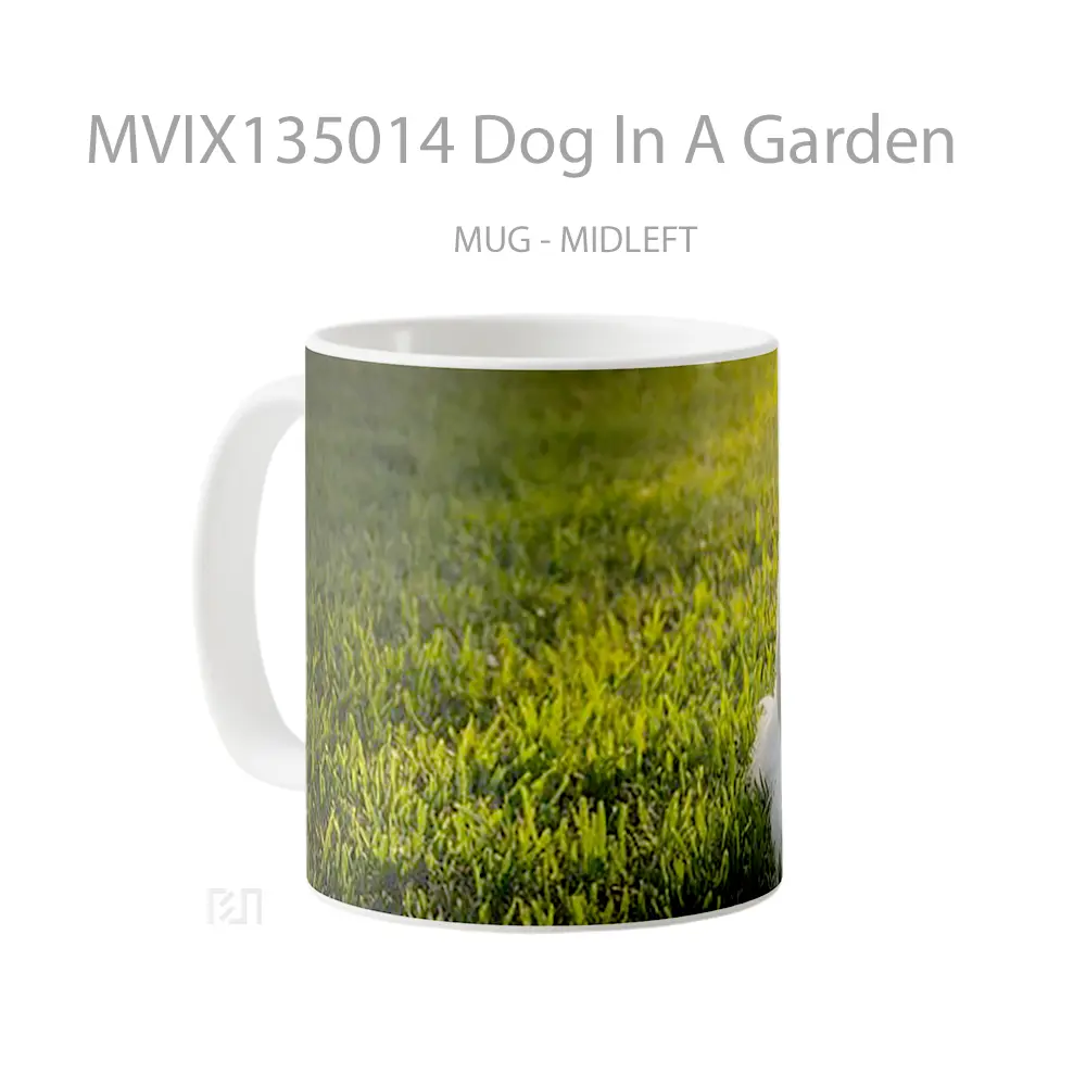 Mug Dog In A Garden Gelas Hewan Lucu - All-side / Desain