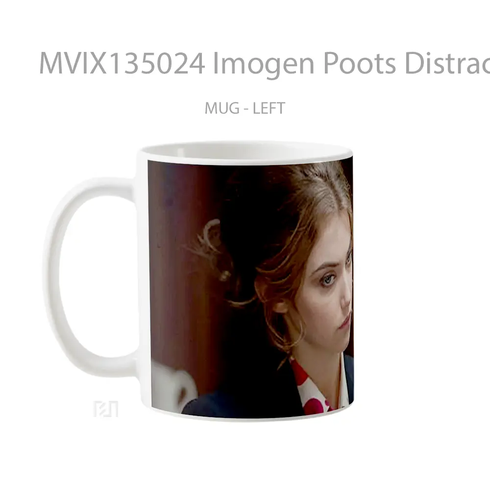 Mug Imogen Poots Distracted Gelas Keramik Unik - All-side / Desain