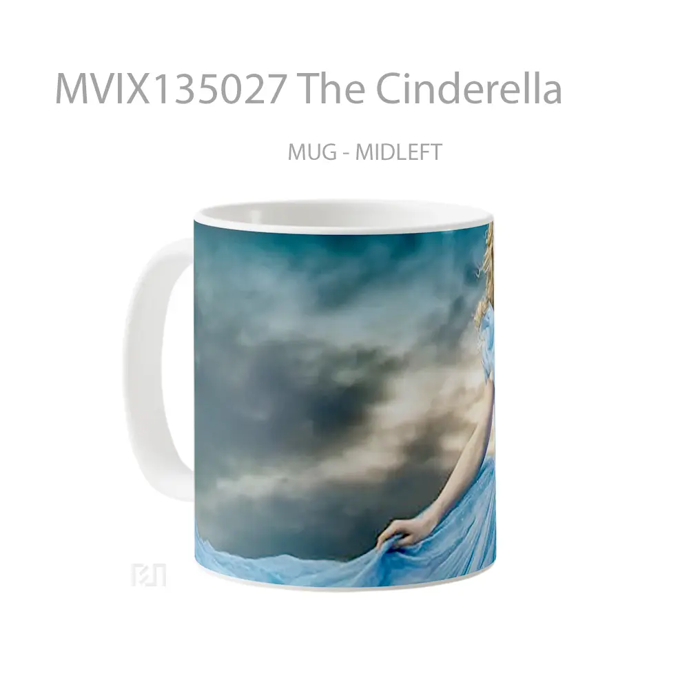 Mug The Cinderella Gelas Keramik Unik - All-side / Desain
