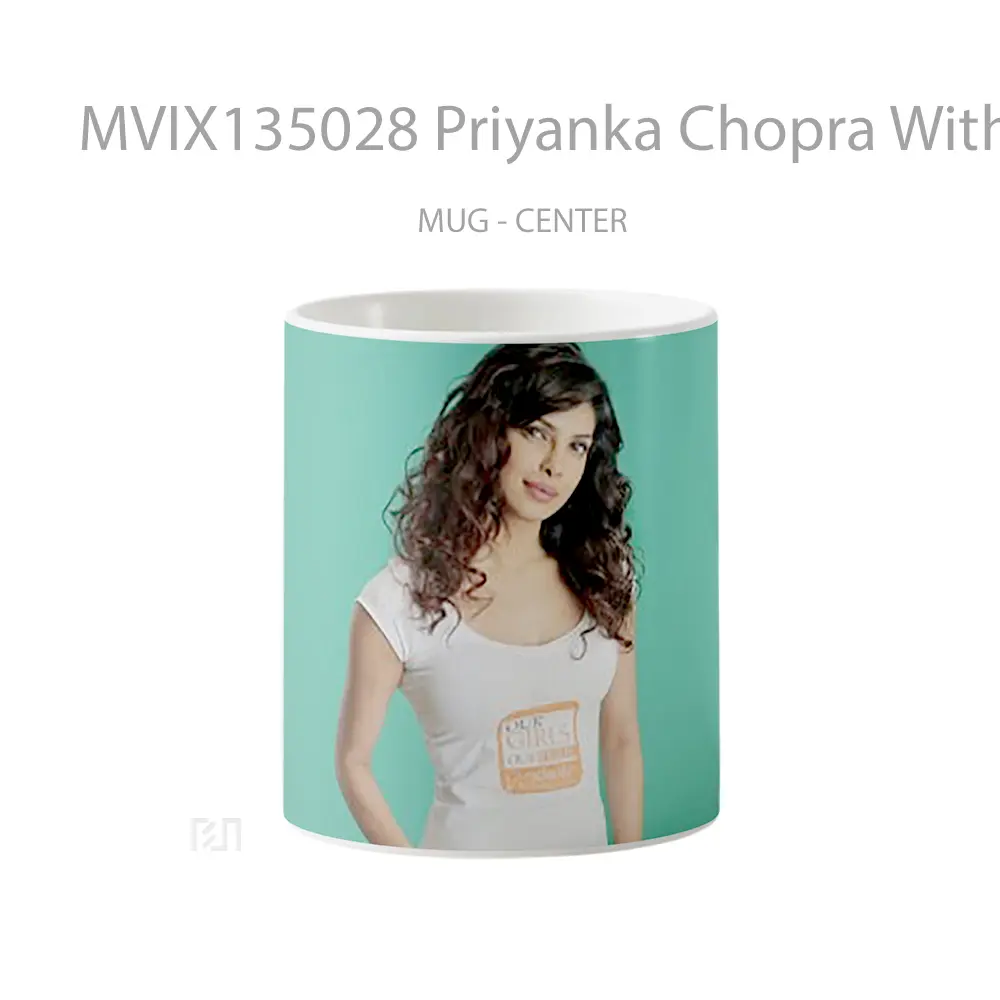 Mug Priyanka Chopra With Curly Hair Gelas Keramik Unik