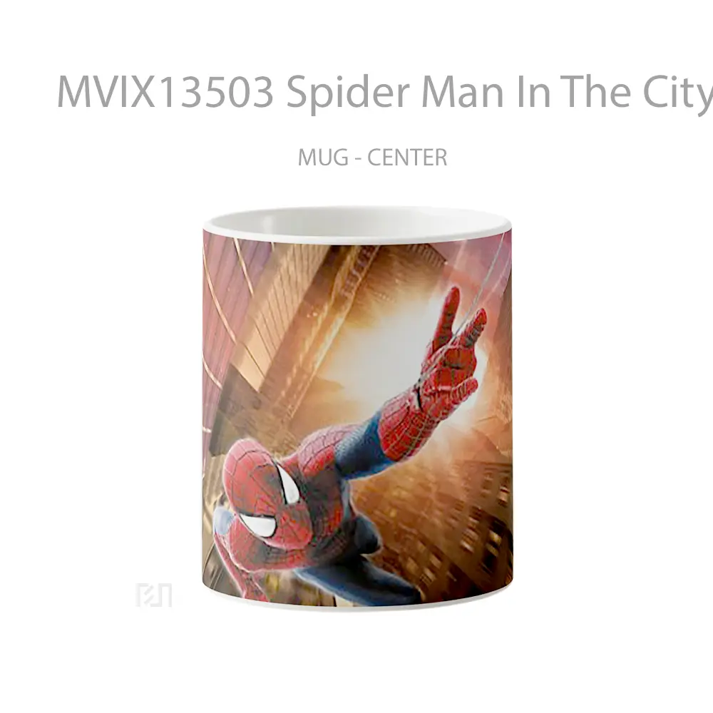 Mug Spider Man In The City At Sunset Gelas Superhero