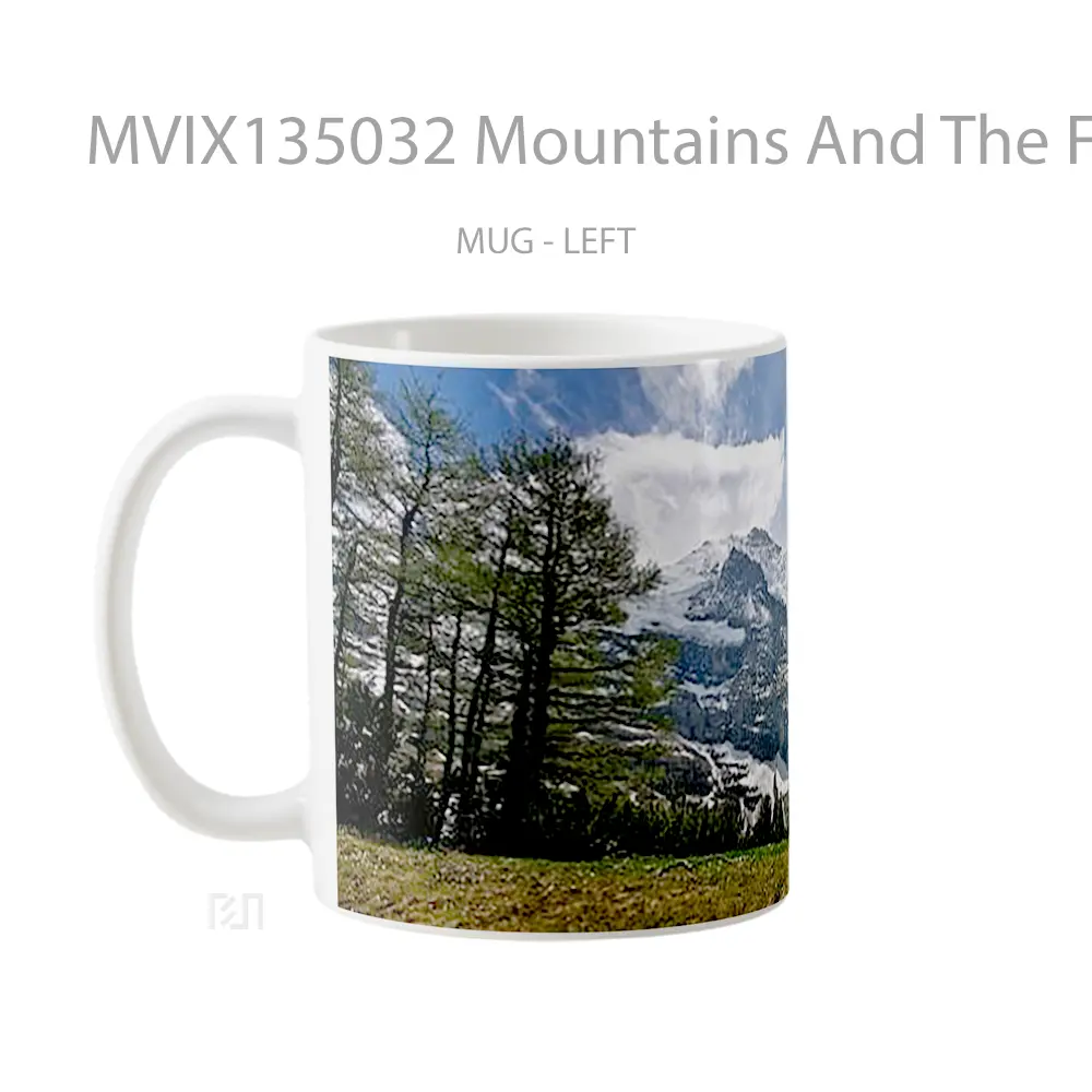 Mug Mountains And The Forest Gelas Pemandangan Alam - All-side / Desain